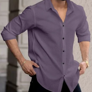 JACKBELLA Men Regular Fit Self Design Casual Shirt