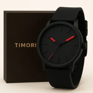 Timorix Full Black Dial Analog Watch for Men With Silicone Strap | Stylish Quartz | Analog Watch - For Men MW-FULLBLACK-RE